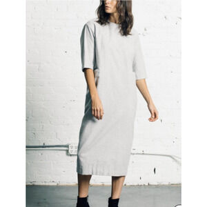 Garmentory Kaarem Grey Sandstone LongSleeve Maxi Pocket Dress Oversize Lagenlook